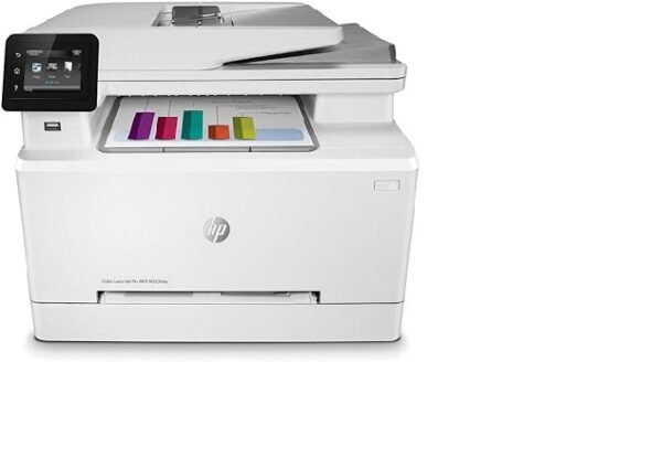 HP Color LaserJet Pro MFP M283fdw: Wireless all-in-one laser printer with remote mobile printing, scanning, copying, duplex printing, and Alexa compatibility (Model: 7KW75A, Color: White).